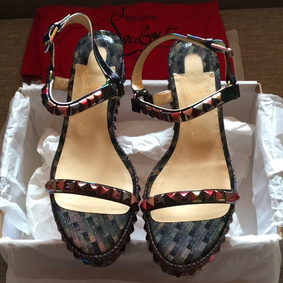 Christian Louboutin Wedge Sandals - Picture 1 of 12